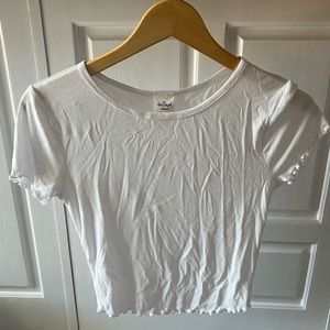 Women’s ribbed white crop top